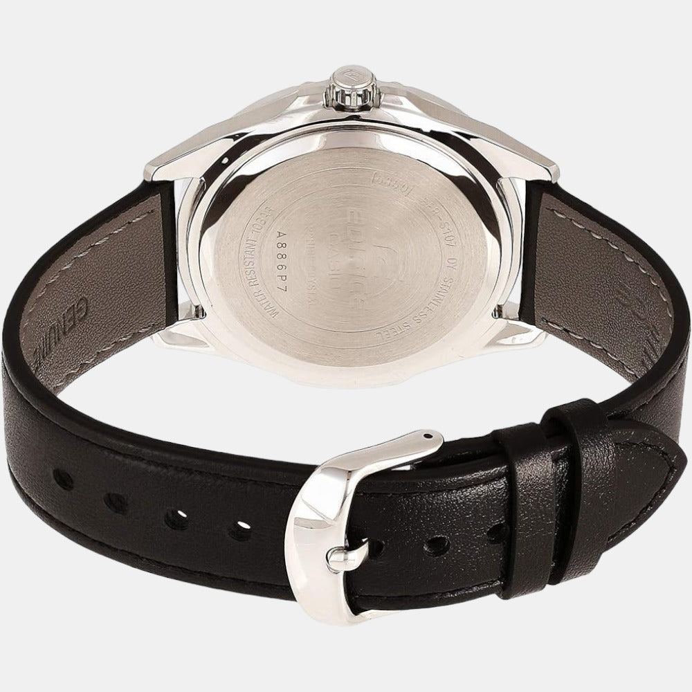 Casio Edifice Men Quartz Black Dial Analog Leather Watch EX510 - view 2