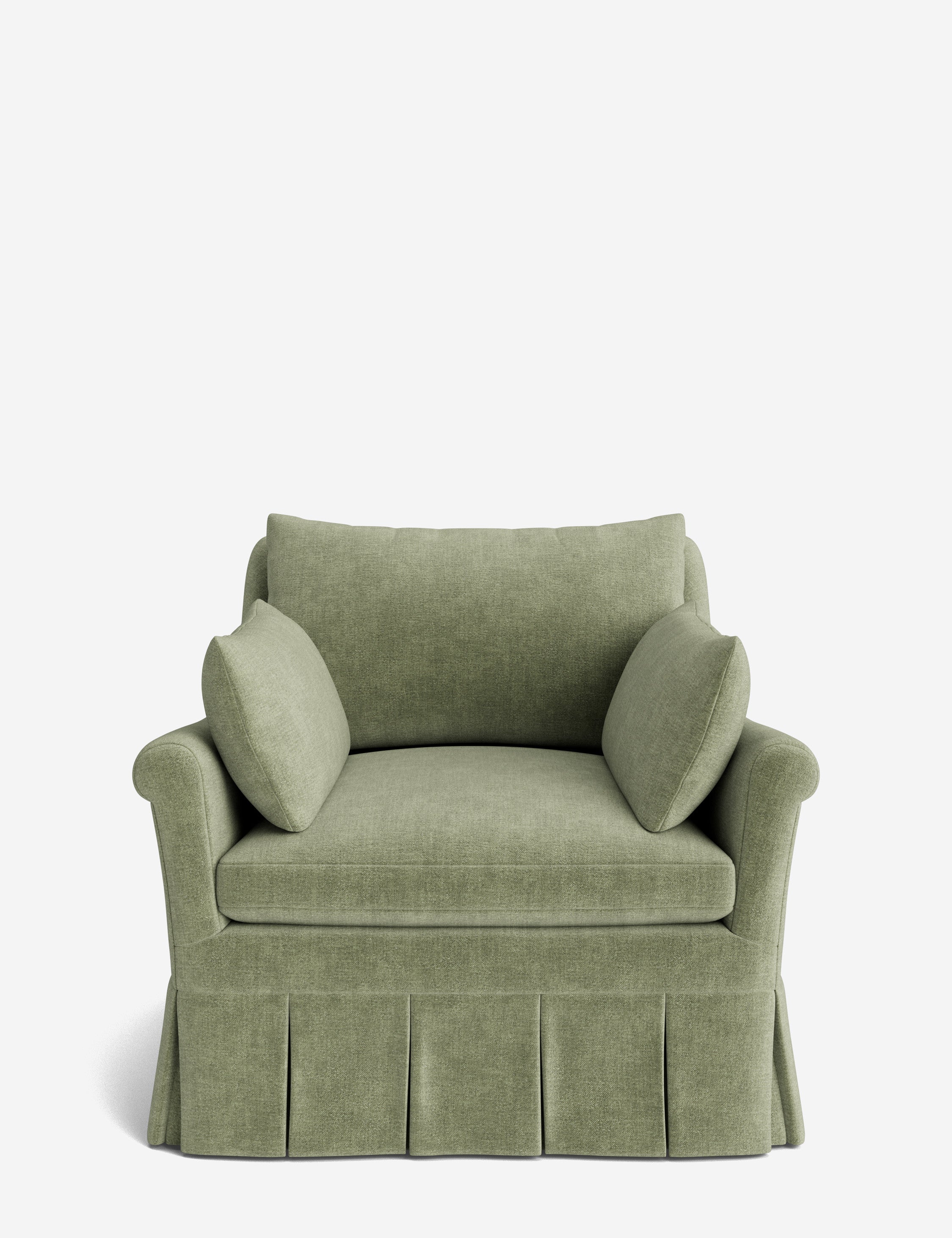 Lulu and Georgia Portola Rolled Arm Luxe Depth Pleated Chair - view 2