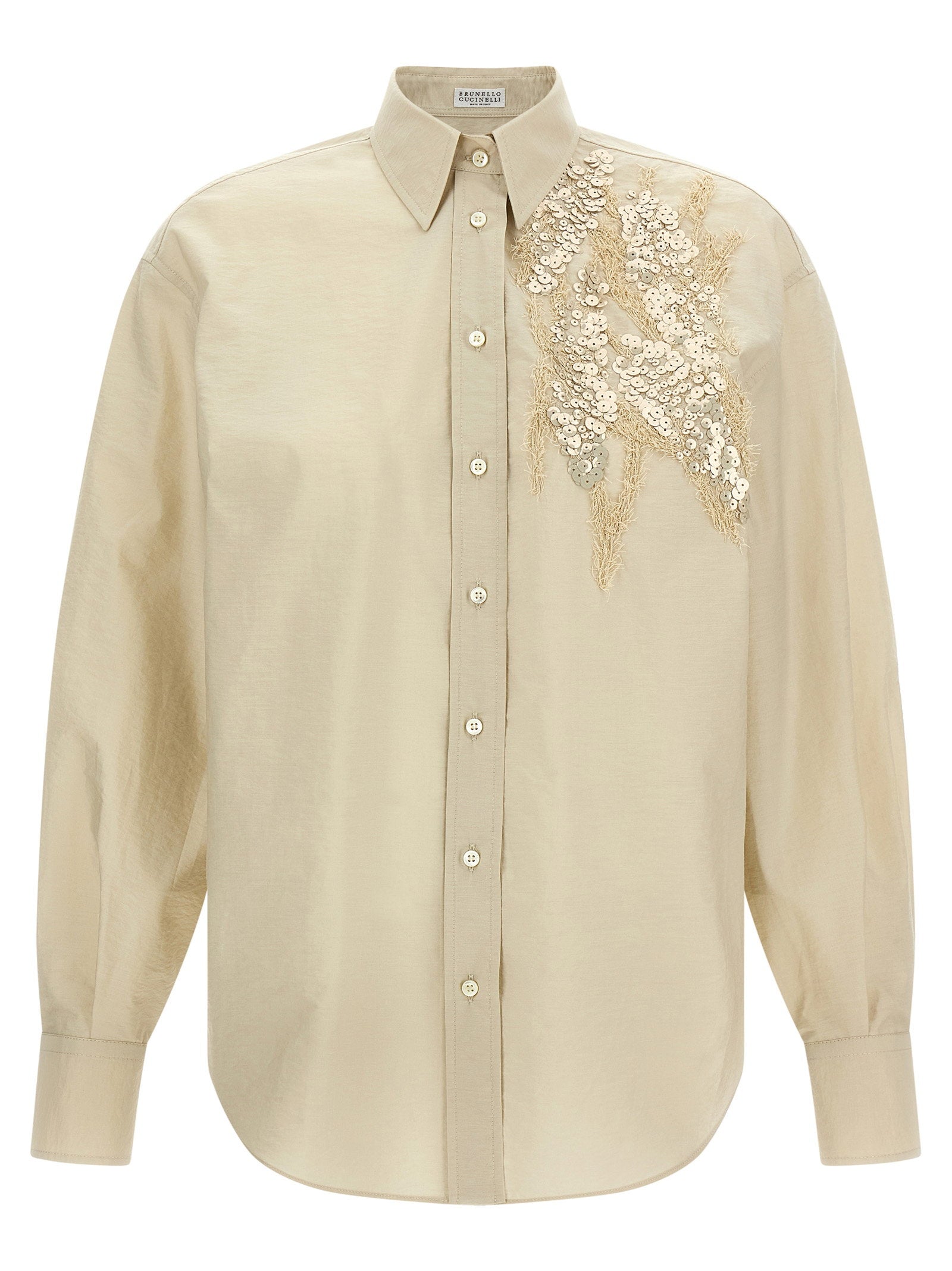Brunello Cucinelli Sequin Embroidery Shirt
