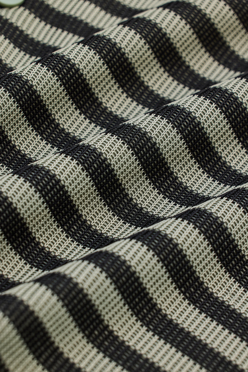 SNITCH Light Green Textured Stripes Shirt - view 8