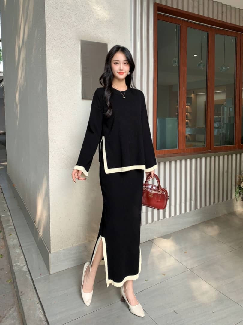 Alamode By Akanksha Penelope Winter Coord Set - Set of Sweater and Skirt