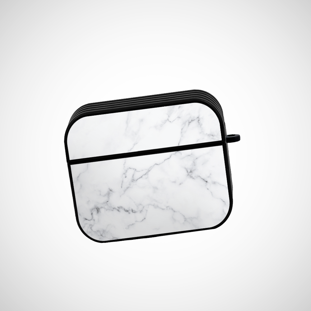 Cover It Up White Marble Glass Airpods Pro 2 Case Covers