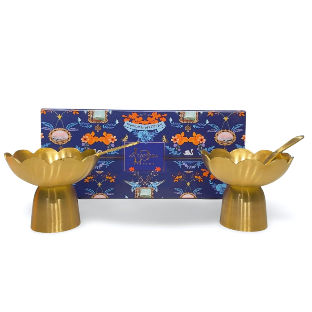 LaCoppera Bronze Flower Bowal Set | Set of 4 Pcs - view 4