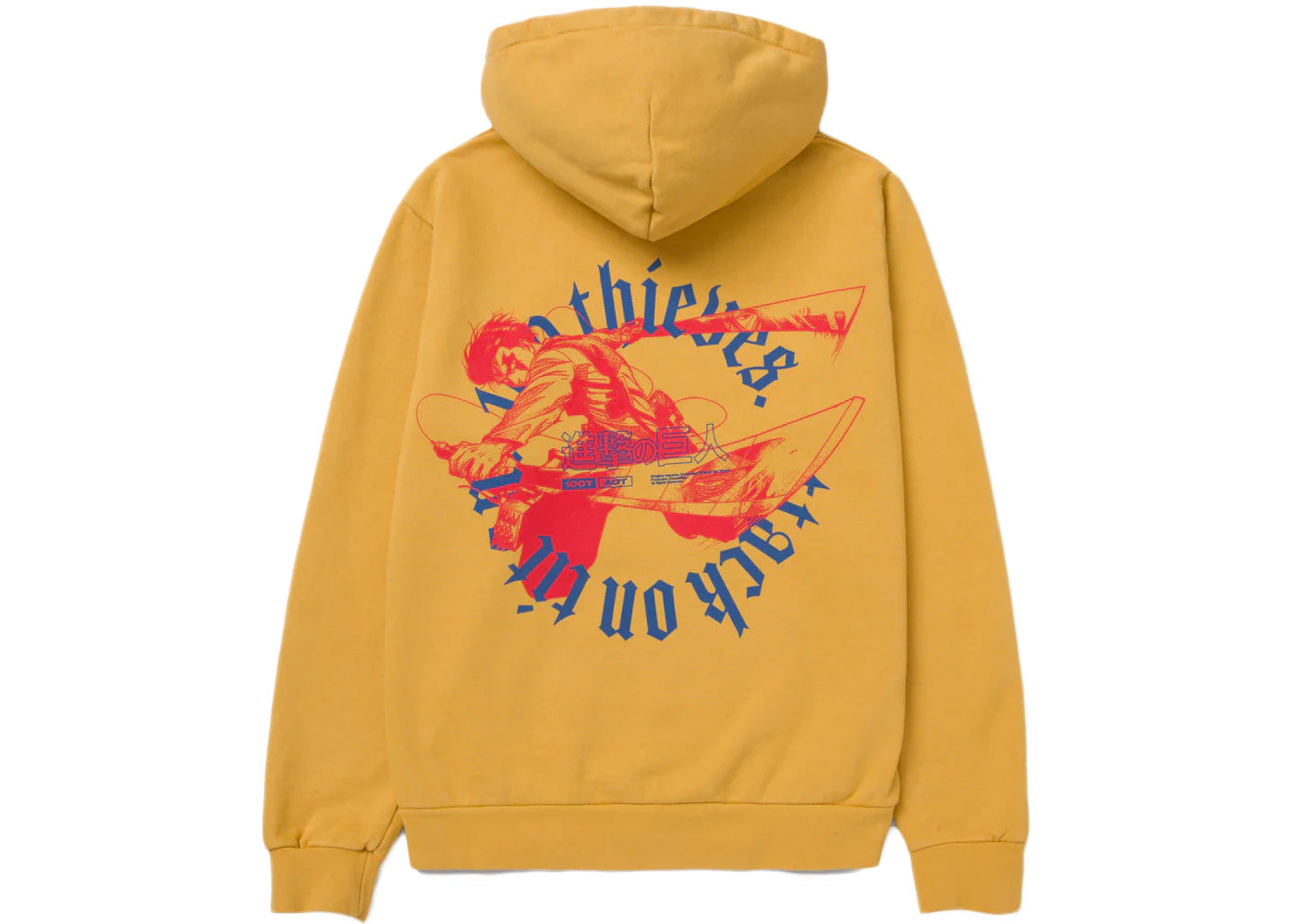 100 Thieves x Attack on Titan Scout Hoodie Gold - view 2