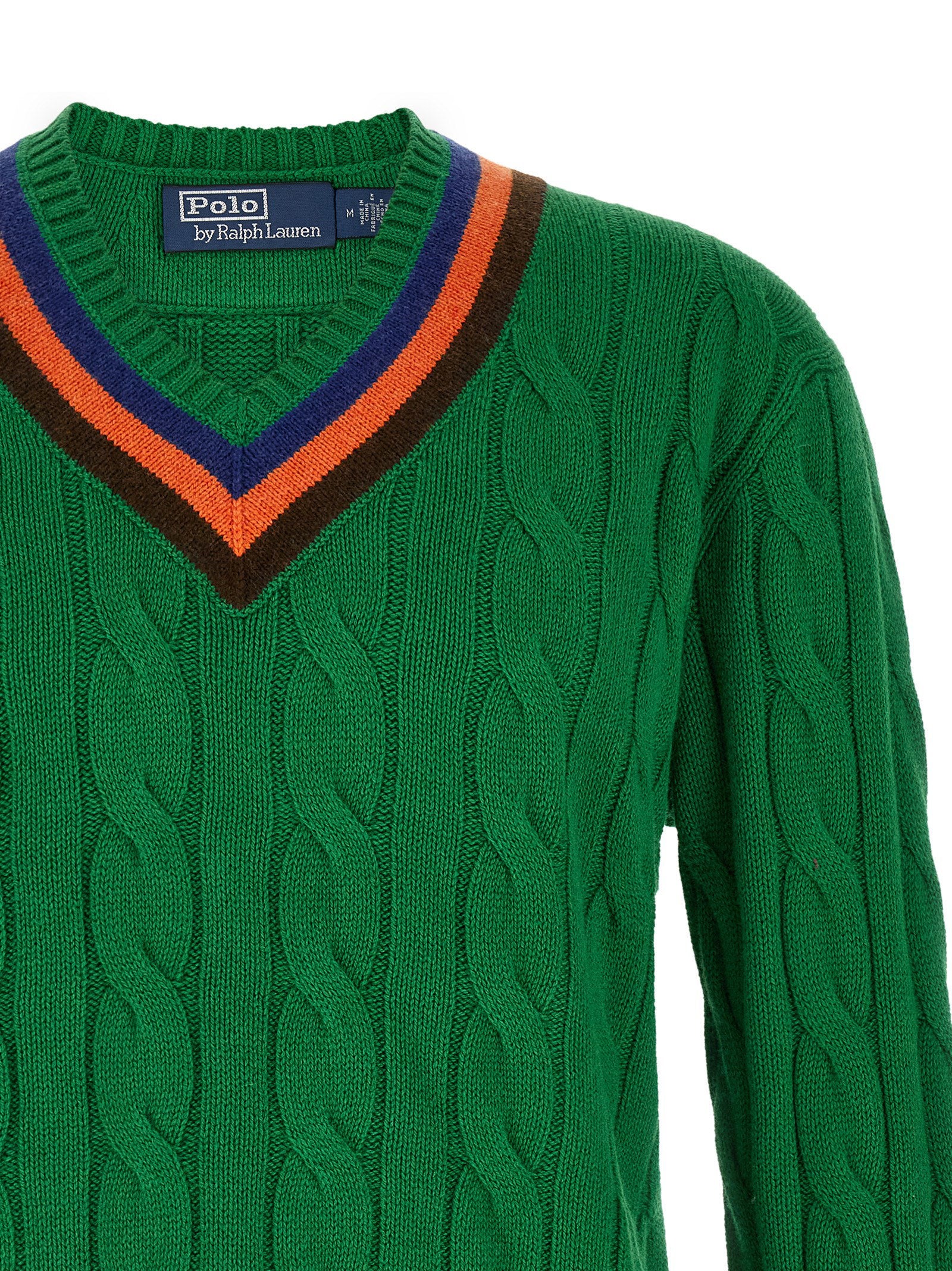 Polo Ralph Lauren V-knit With Cable Pattern – 55% wool, 45% cotton - view 3