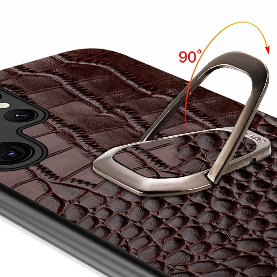 Million Cases Genuine Leather Craft Ring Holder Case - Samsung - view 6