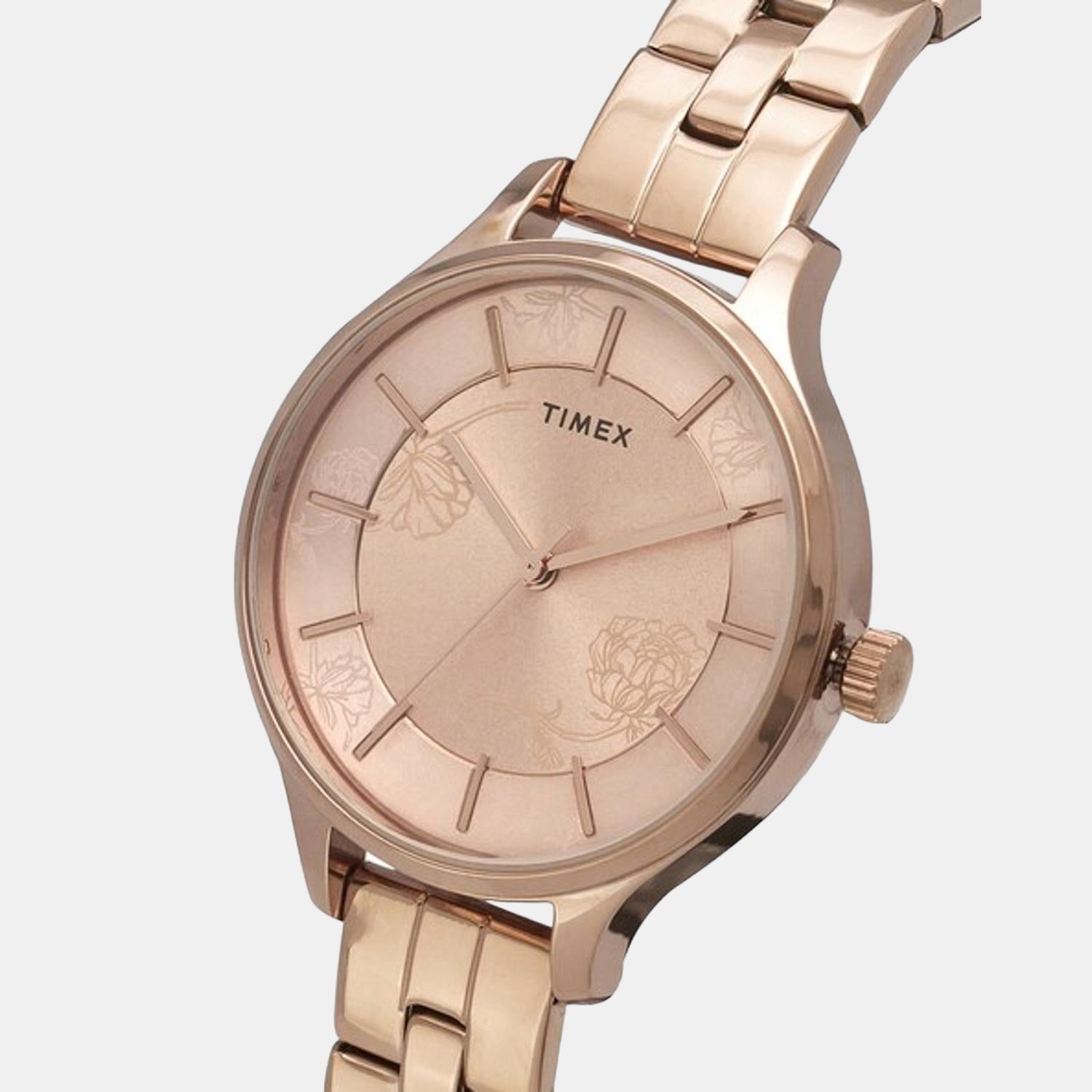 Timex Fashion Women Quartz Pink Dial Analog Stainless Steel Watch TWEL14808 - view 6