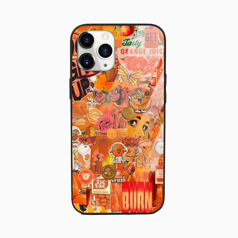 Casebasket Tangerine Sunset Aesthetic Glossy Phone Cover