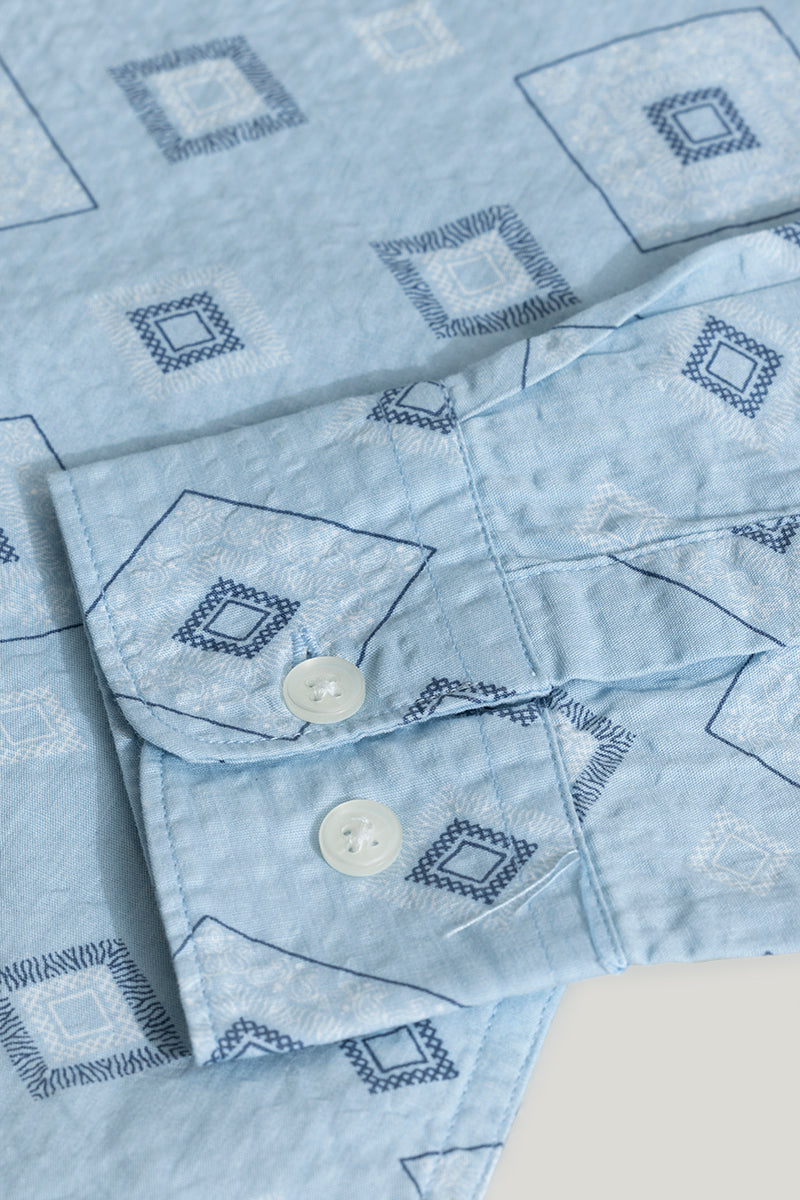 SNITCH Cloister Blue Seersucker Shirt - view 8