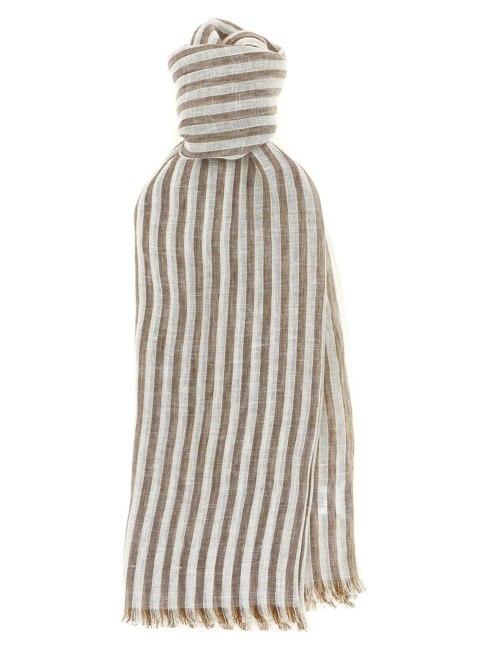 Brunello Cucinelli Sparkling Linen Scarf – 92% li, 6% vi, 2% pl