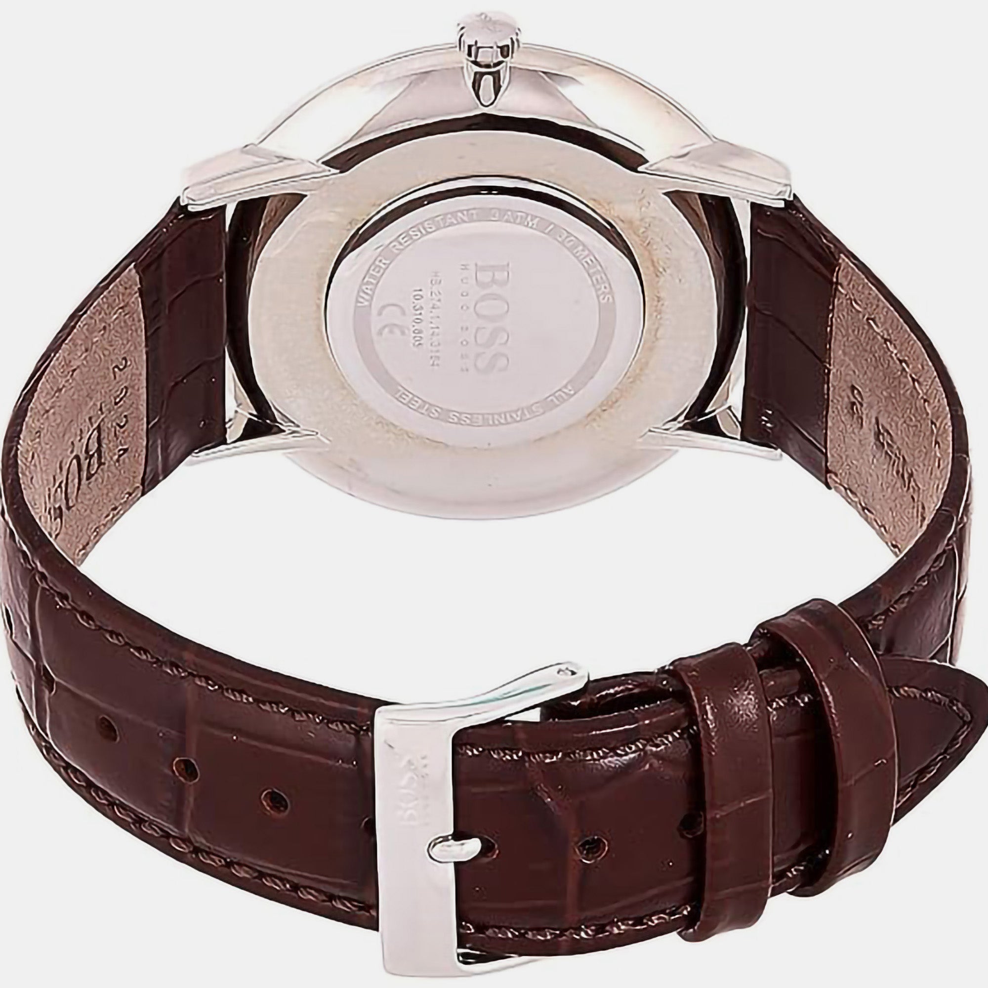 Boss Essential Men Quartz White Dial Analog Leather Watch 1513646 - view 2