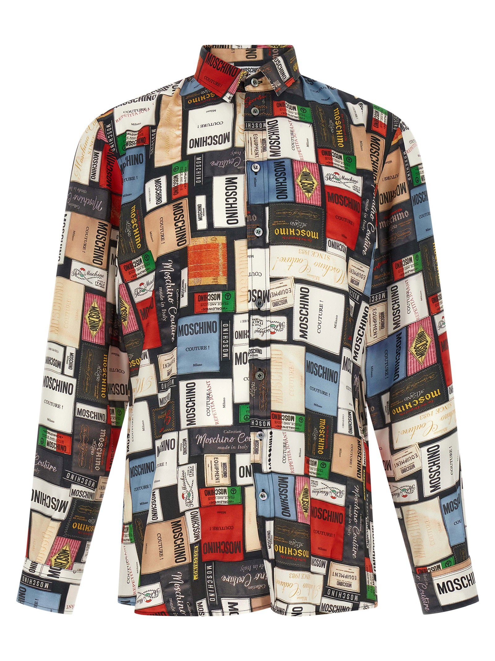 Moschino Labels Shirt – 100% silk