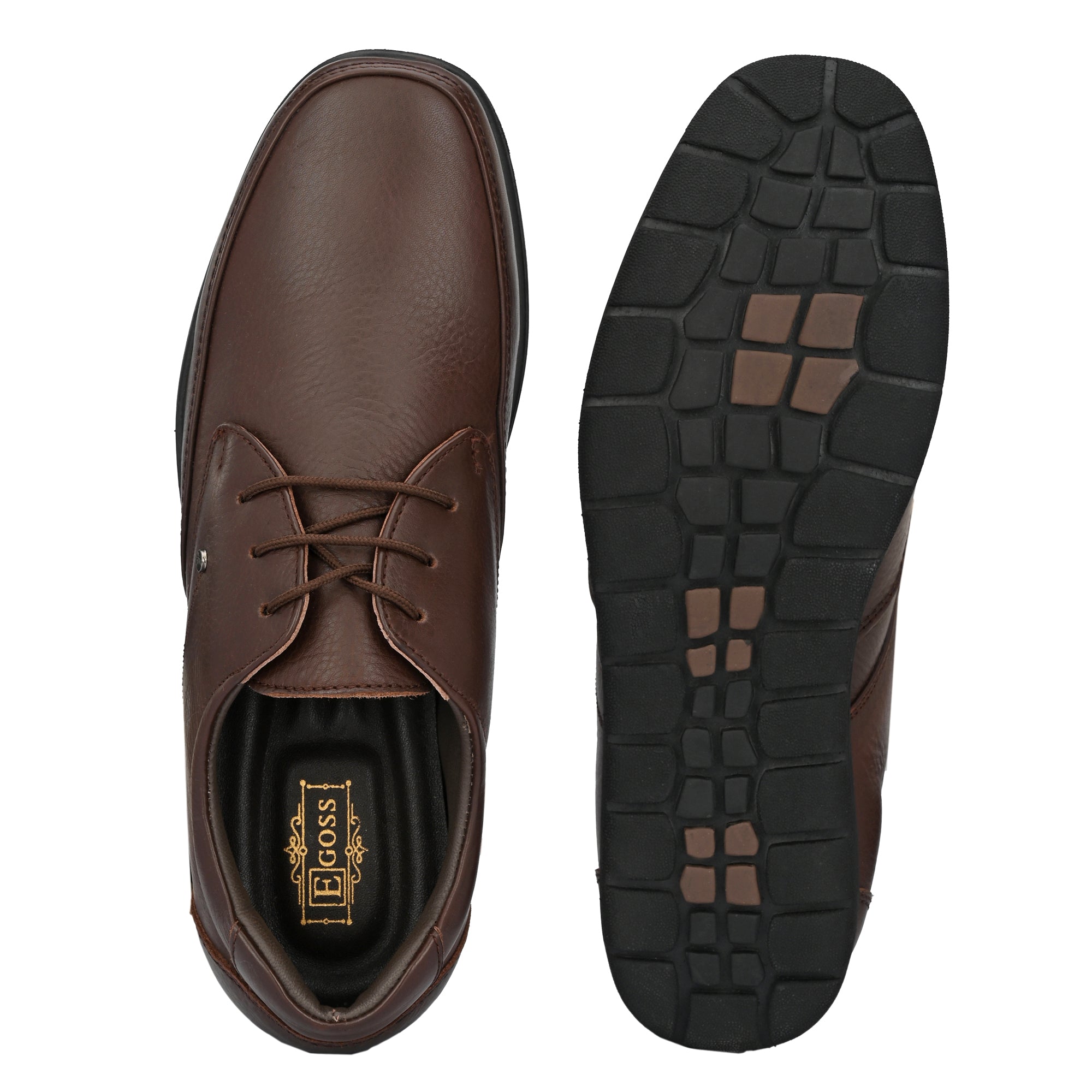 egoss-shoes Egoss Casual Derby Lace Up Leather Shoes For Men - view 9