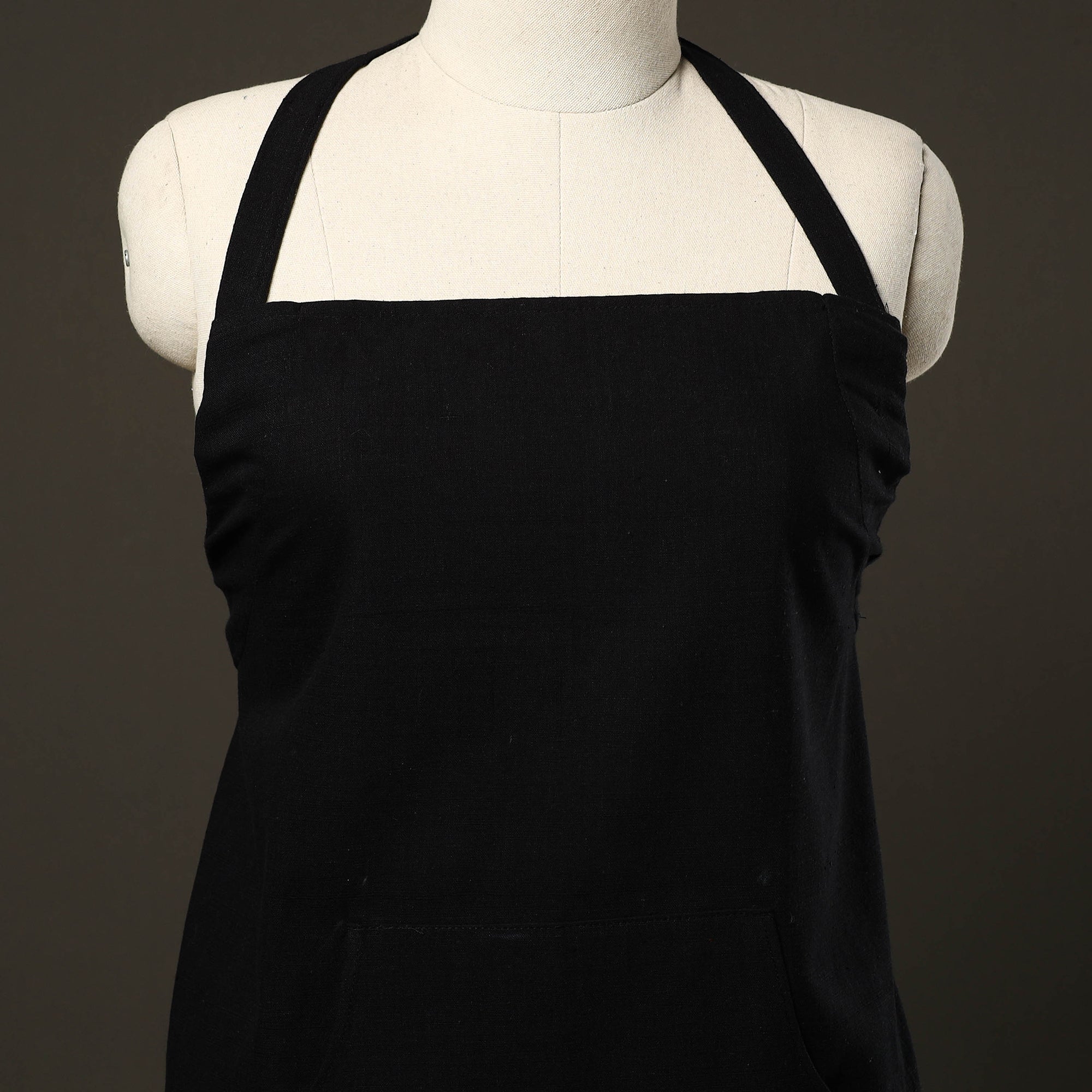 JALPARI Black - Jhiri Handloom Cotton Apron with Pocket 17 - view 2