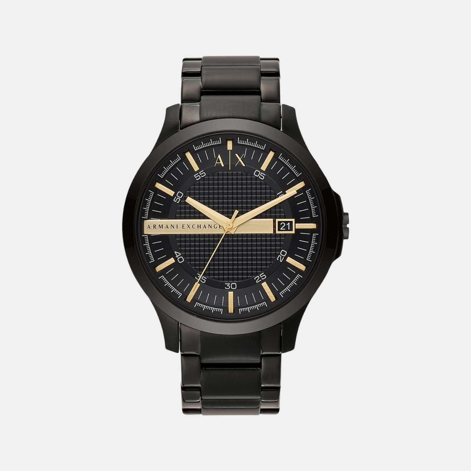 Armani Exchange Hampton Men Quartz Black Dial Analog Stainless Steel Watch AX2413