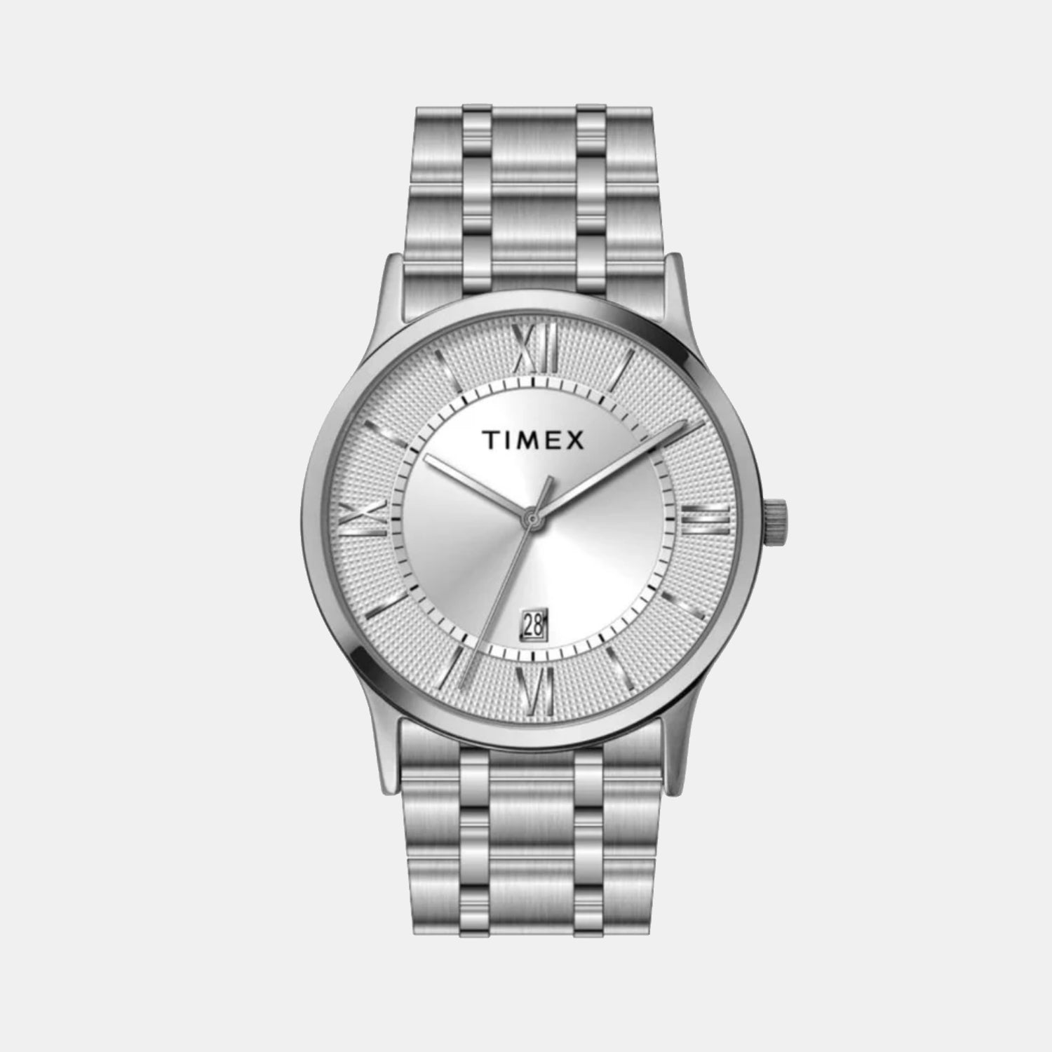 Timex Fashion Men Quartz Silver Dial Analog Stainless Steel Watch TWTG10516