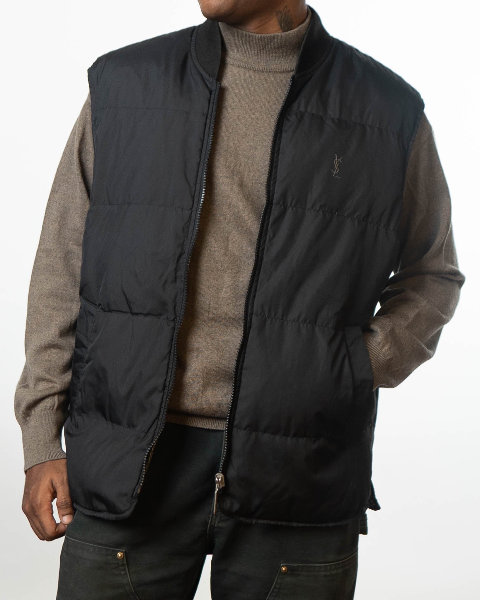 YSL Yves Saint Laurent Vintage Puffer Reversible Vest