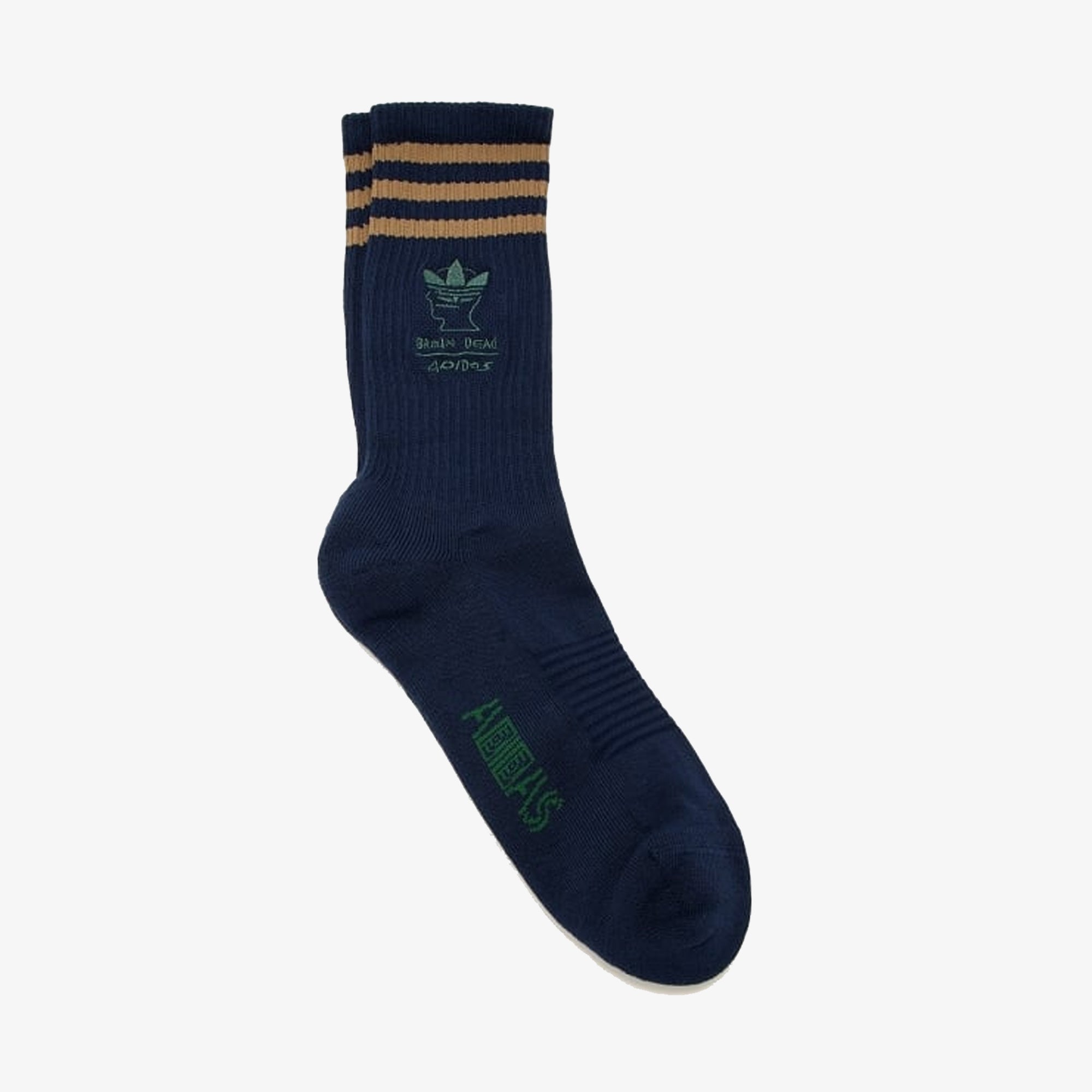 Adidas Originals | BRAIN DEAD SOCKS { NAVY/BROWN