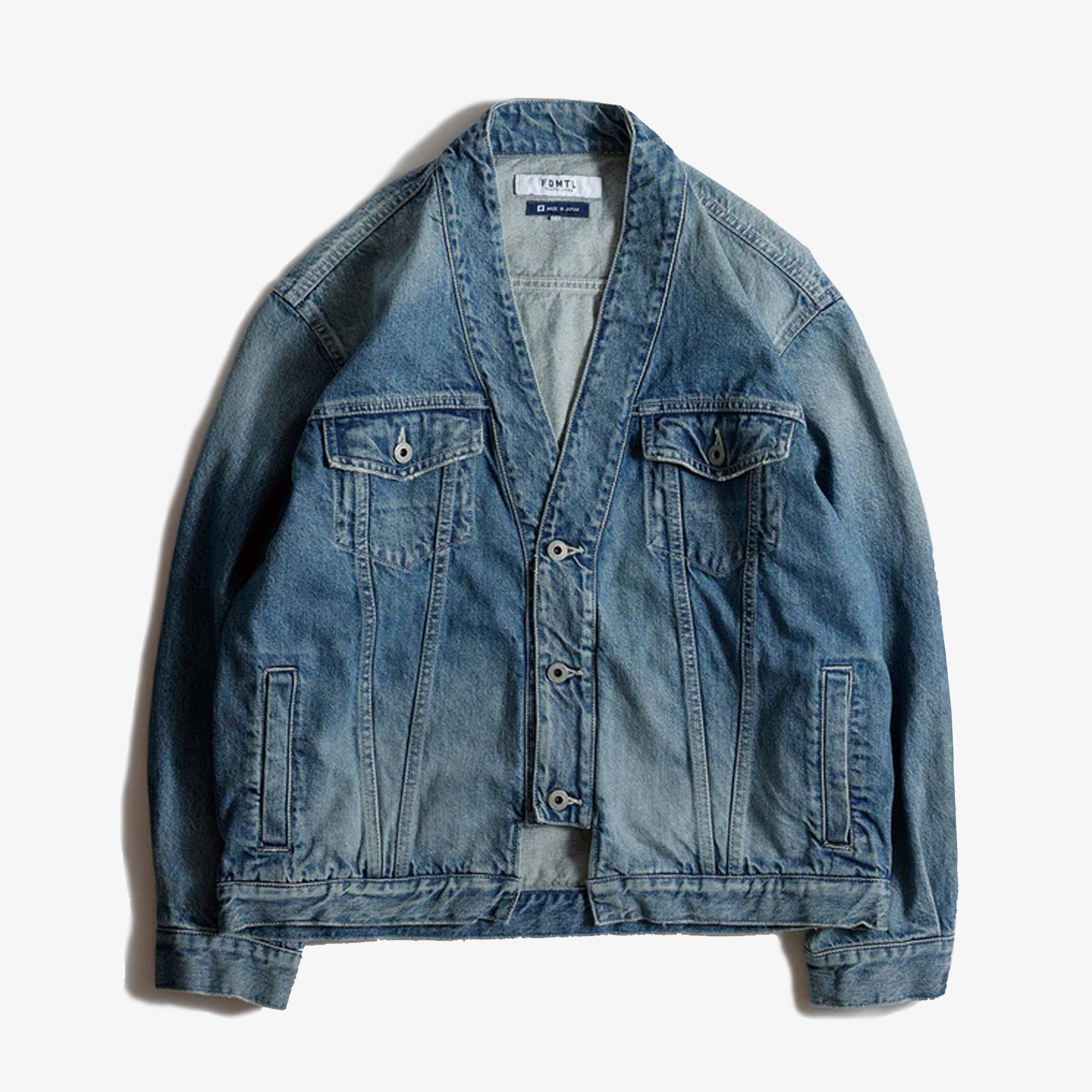 Fdmtl | Denim Haori Jacket 4yr Wash { Indigo