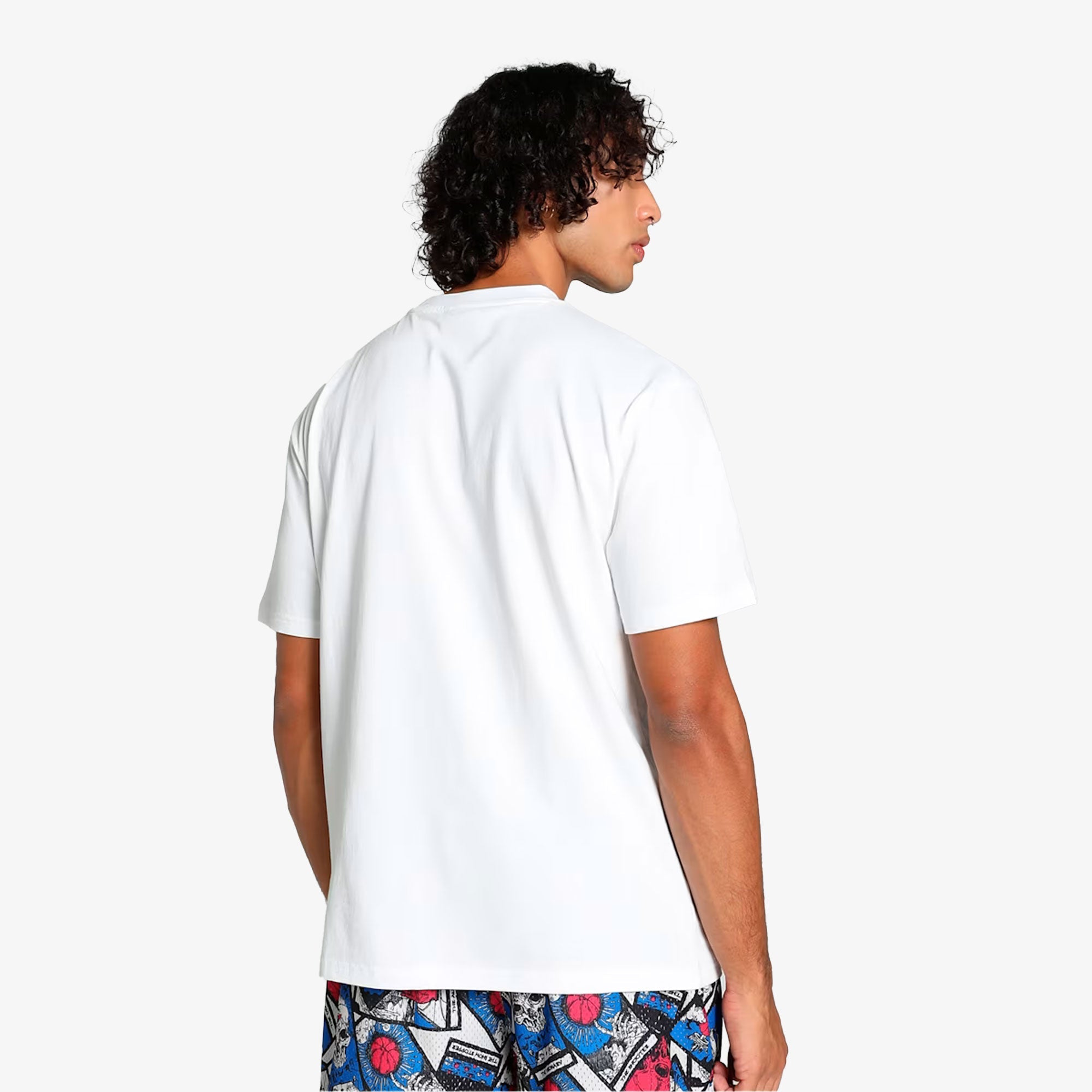 Puma | HOOPS DECK BASKETBALL T-SHIRT { WHITE - view 2