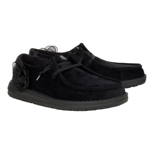HEYDUDE shoes Wendy Velvet Rosette - Black – Women's - view 2