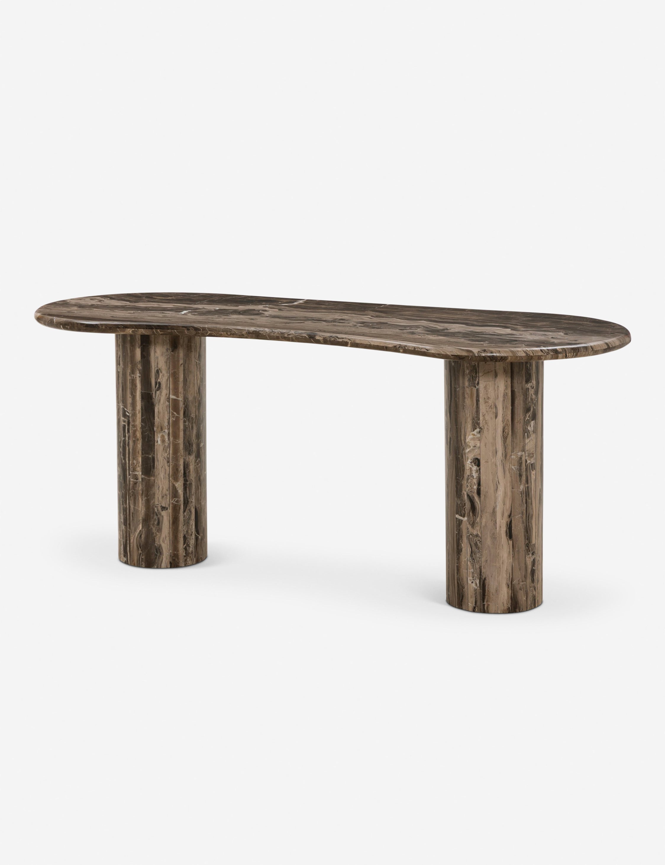 Lulu and Georgia Carlo Desk – Brown Marble