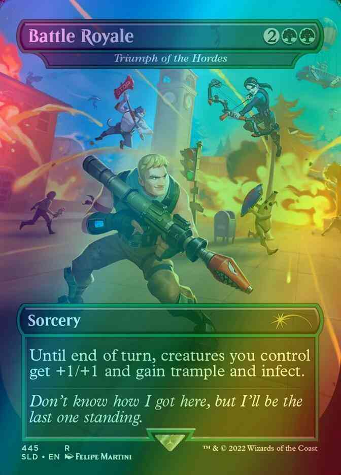 Hordes 0445 borderless – Magic Battle Royale - Triumph of the Hordes [0445] [Borderless] [Fortnite] [Secret Lair Drop] [Foil]