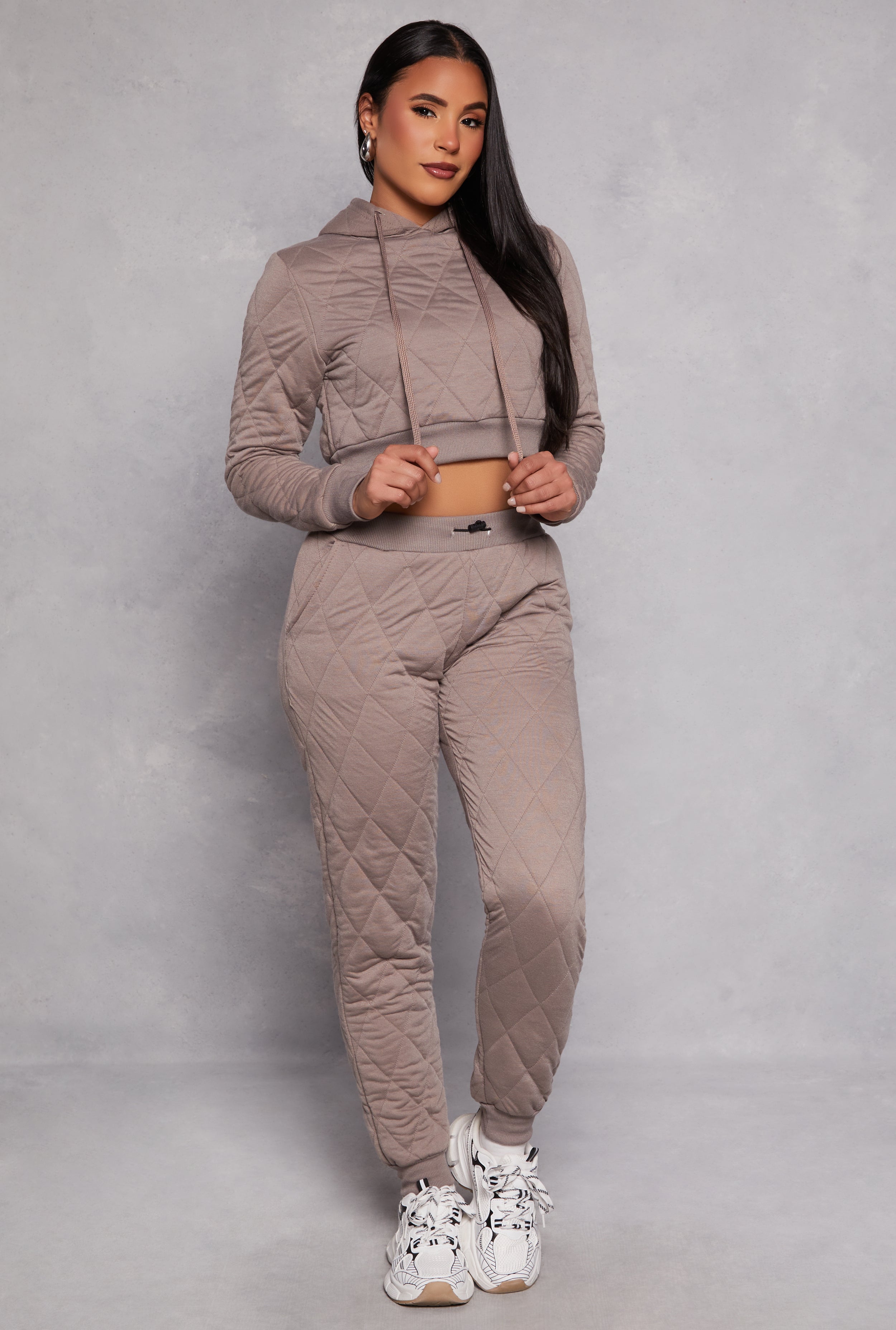 Rainbow Shops Quilted Cropped Hoodie – Women's - view 2