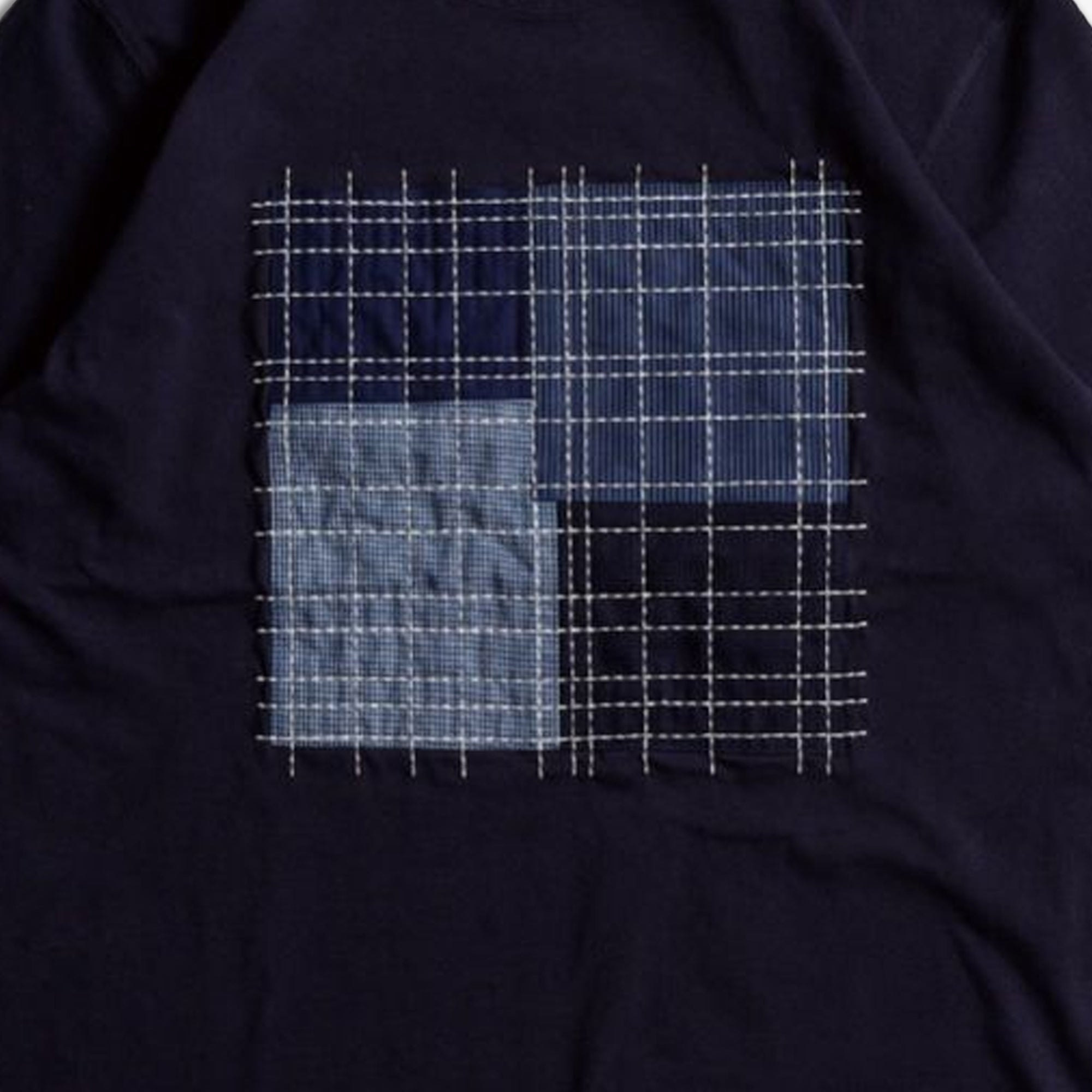 Fdmtl | Sashiko Patch Tee { Navy - view 2