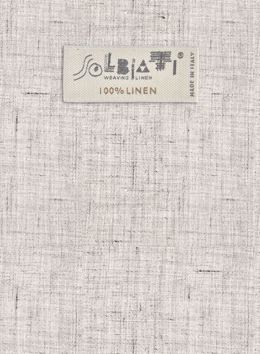 StudioSuits Solbiati Earthweave Brown Linen Pants - view 2