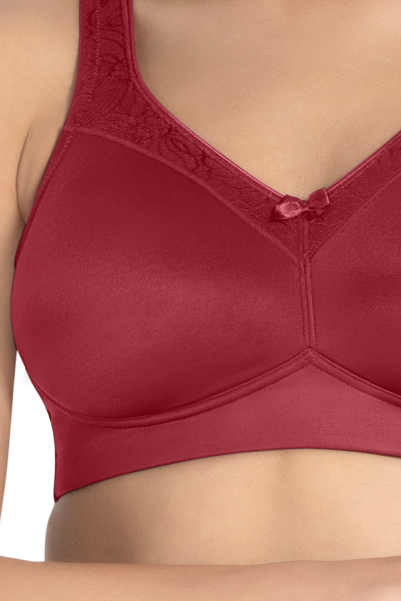 Amante Elegant Support Non-padded & Non-wired Bra - Henna - view 5
