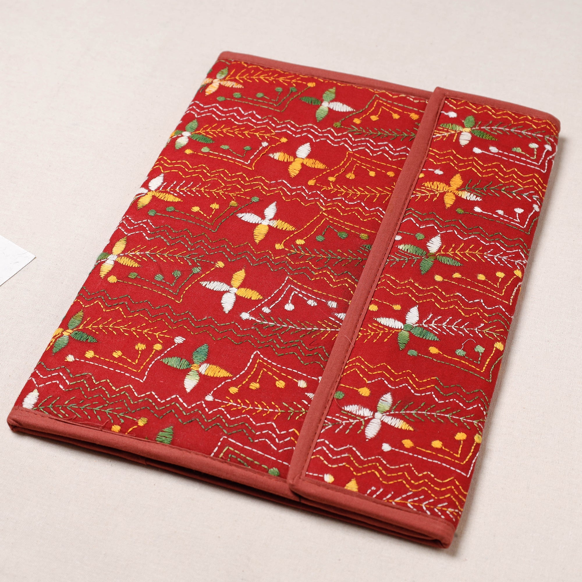 ASALKAAR Bengal Kantha Work Handcrafted File Folder - view 2