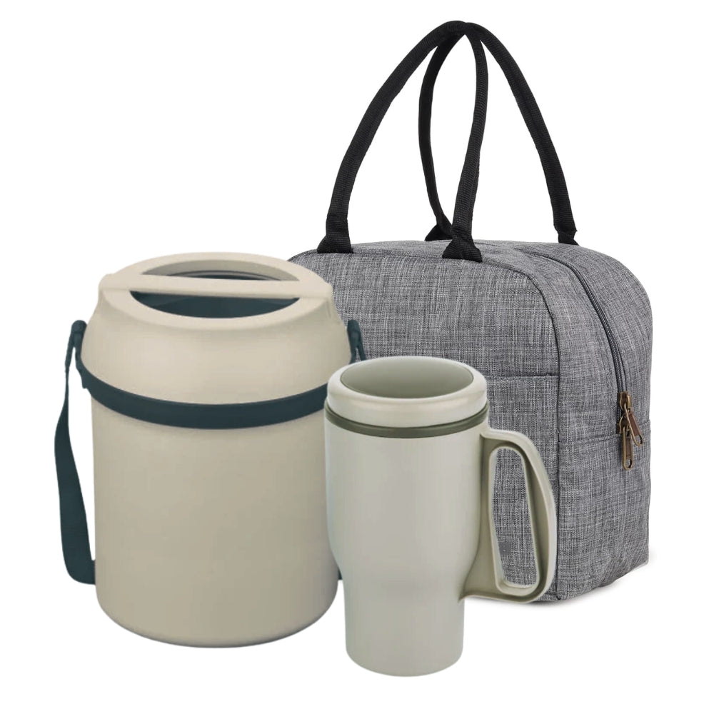 Asian Wonder Meal Travel Combo - Wonder Meal Executive tiffin + Champion Handy Flask + Bag | Set of 3 Pcs - view 2