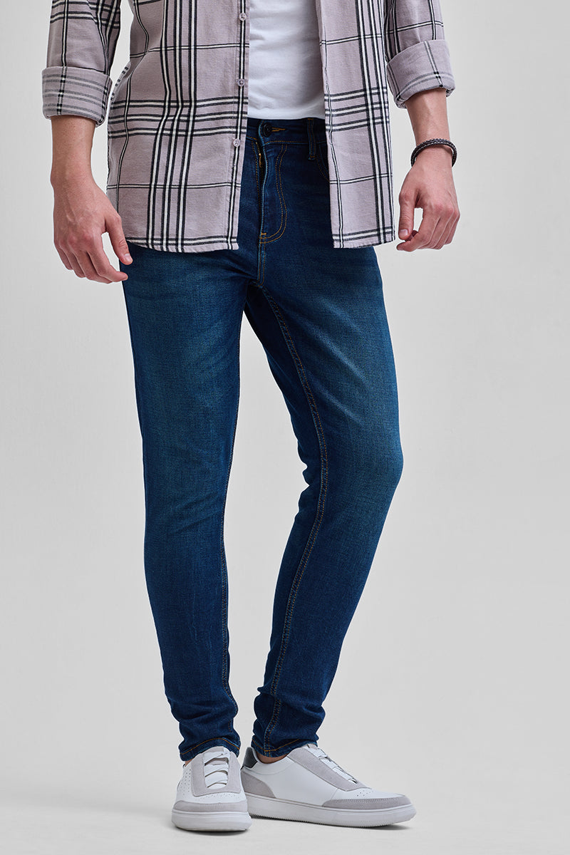 SNITCH Navy Skinny Fit Jeans