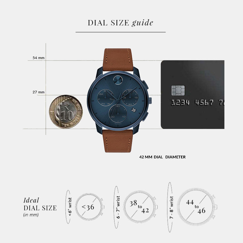 Movado Bold Men Quartz Blue Dial Chronograph Leather Watch 3600630 - view 4