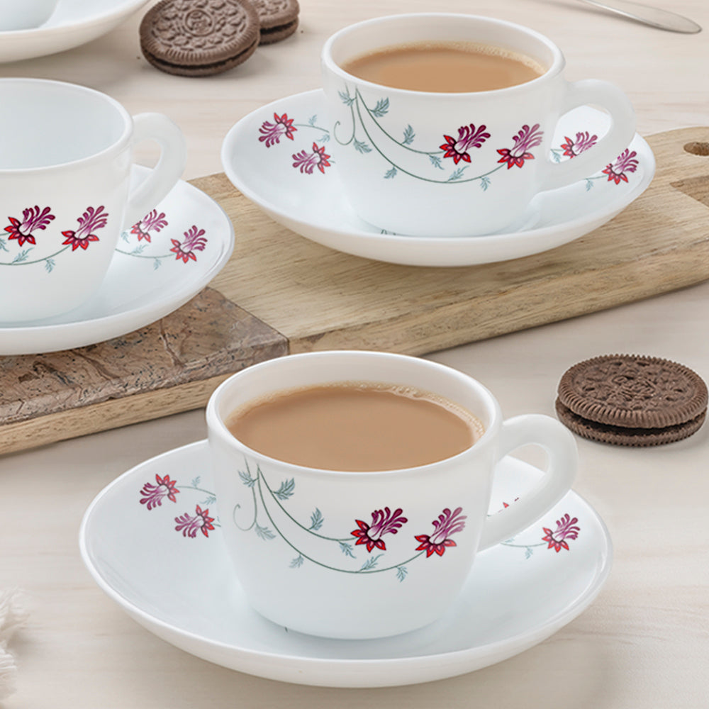 My Borosil Larah by Borosil Flower Pot Cup n Saucer Set