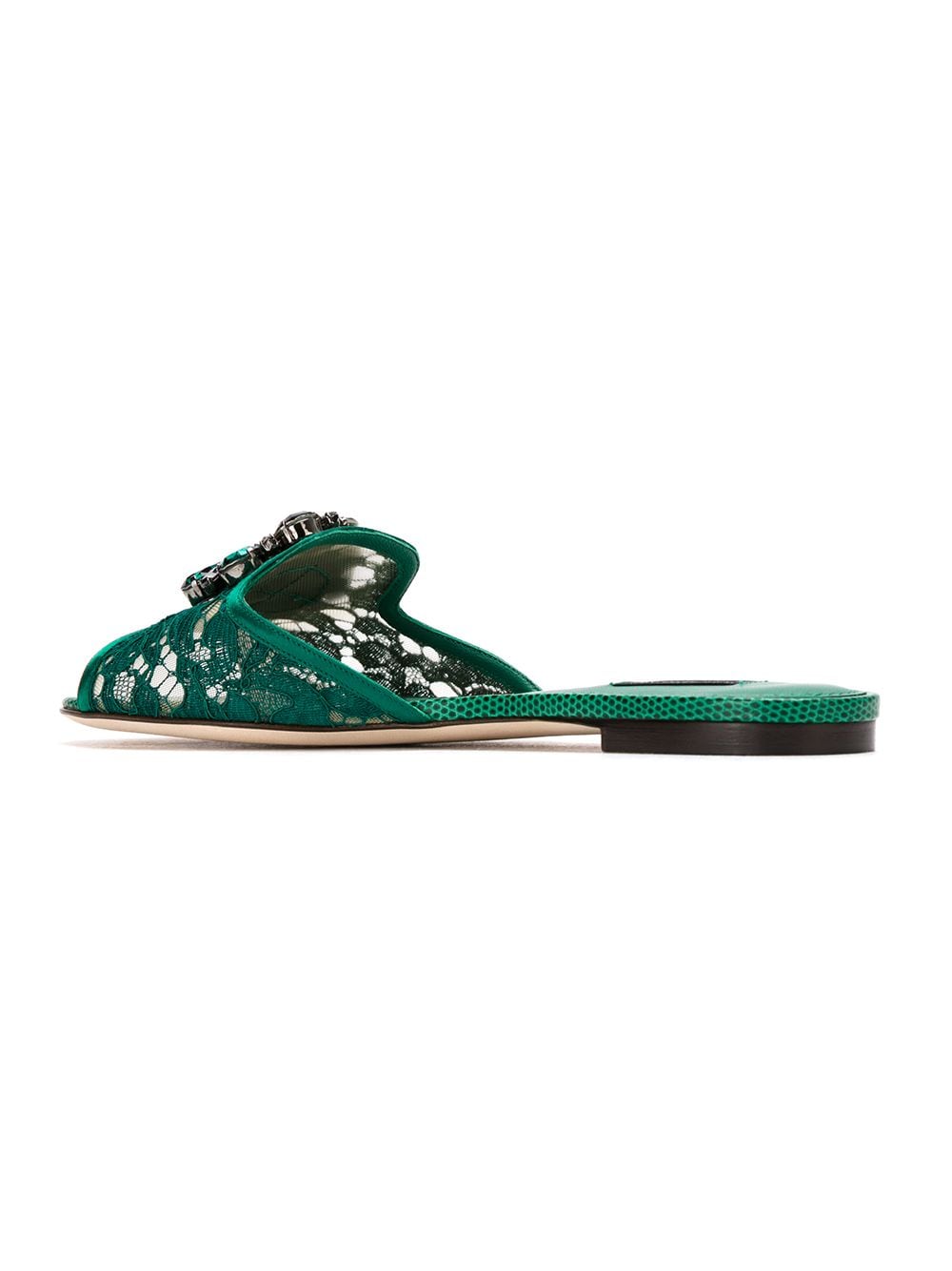Dolce & Gabbana Slippers in lace with crystals - view 3