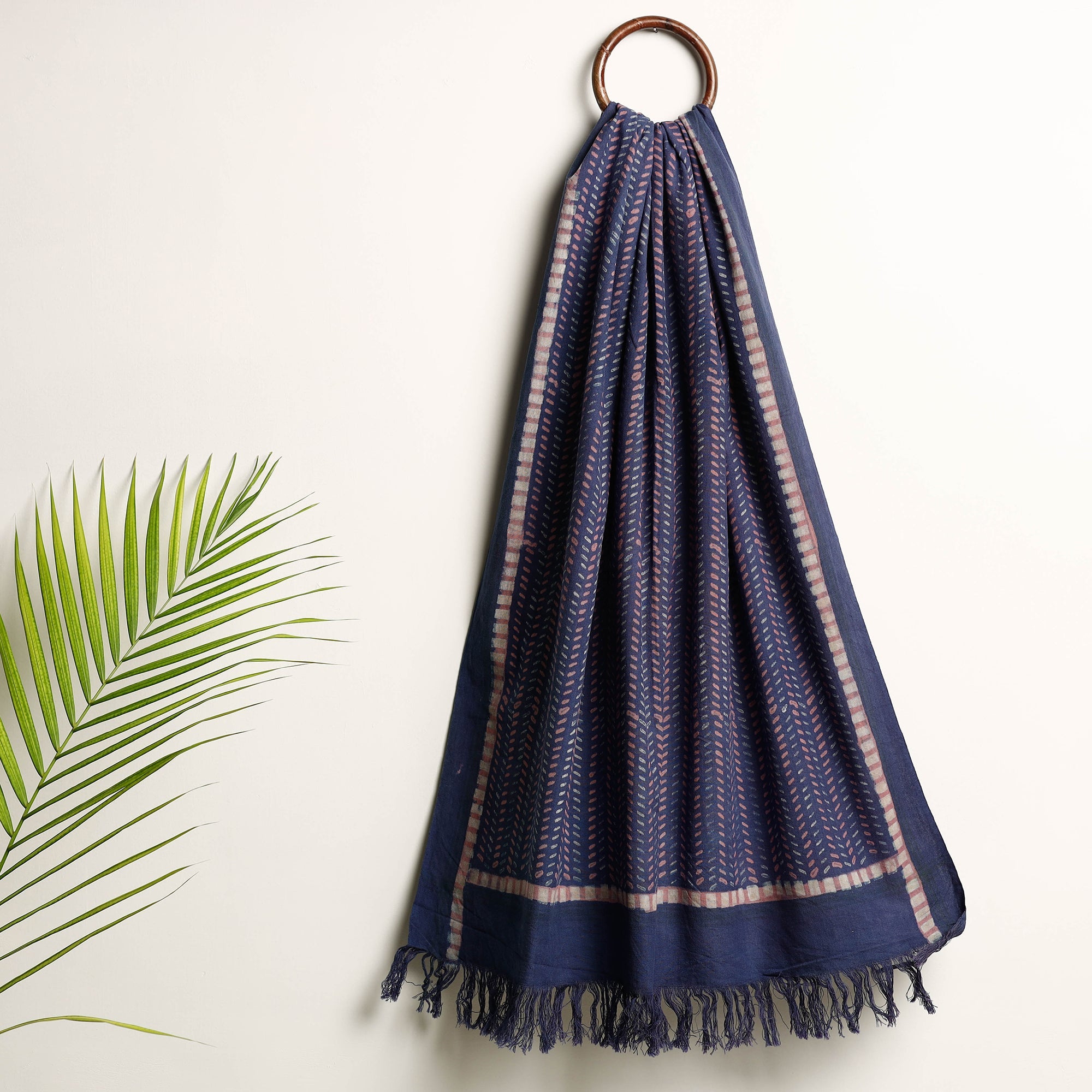HAVELI CHRONICLES Blue - Akola Block Printed Pure Handloom Cotton Towel