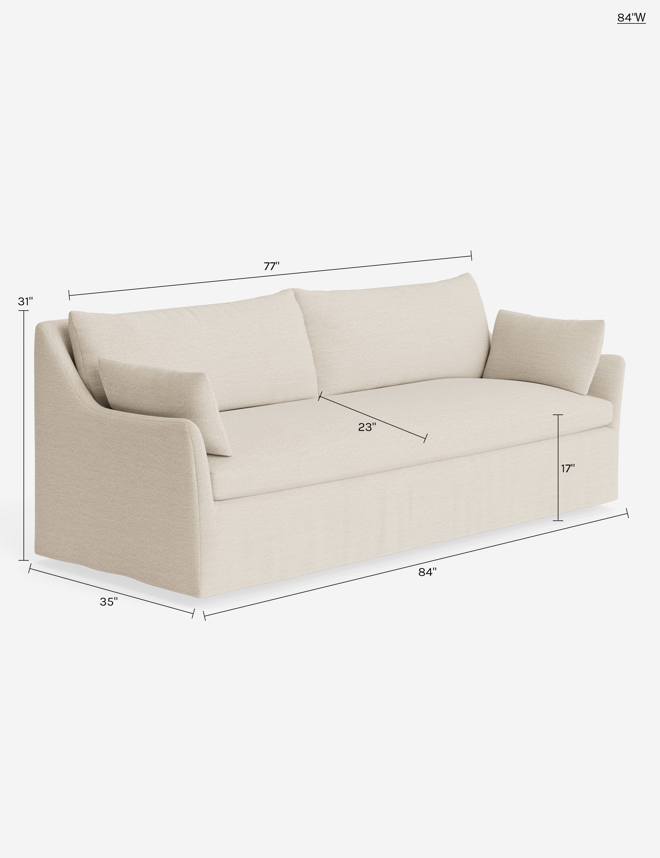 Lulu and Georgia Portola Slipcover Sofa - view 247
