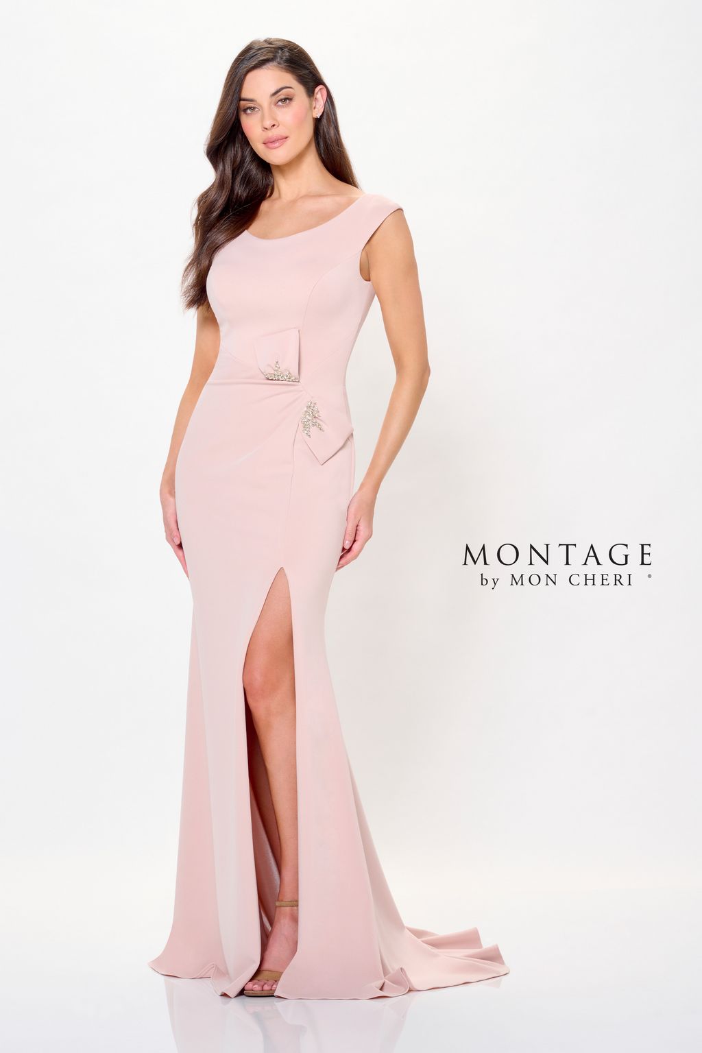 Montage M903 Long Fitted Formal Beaded Evening Dress - view 4