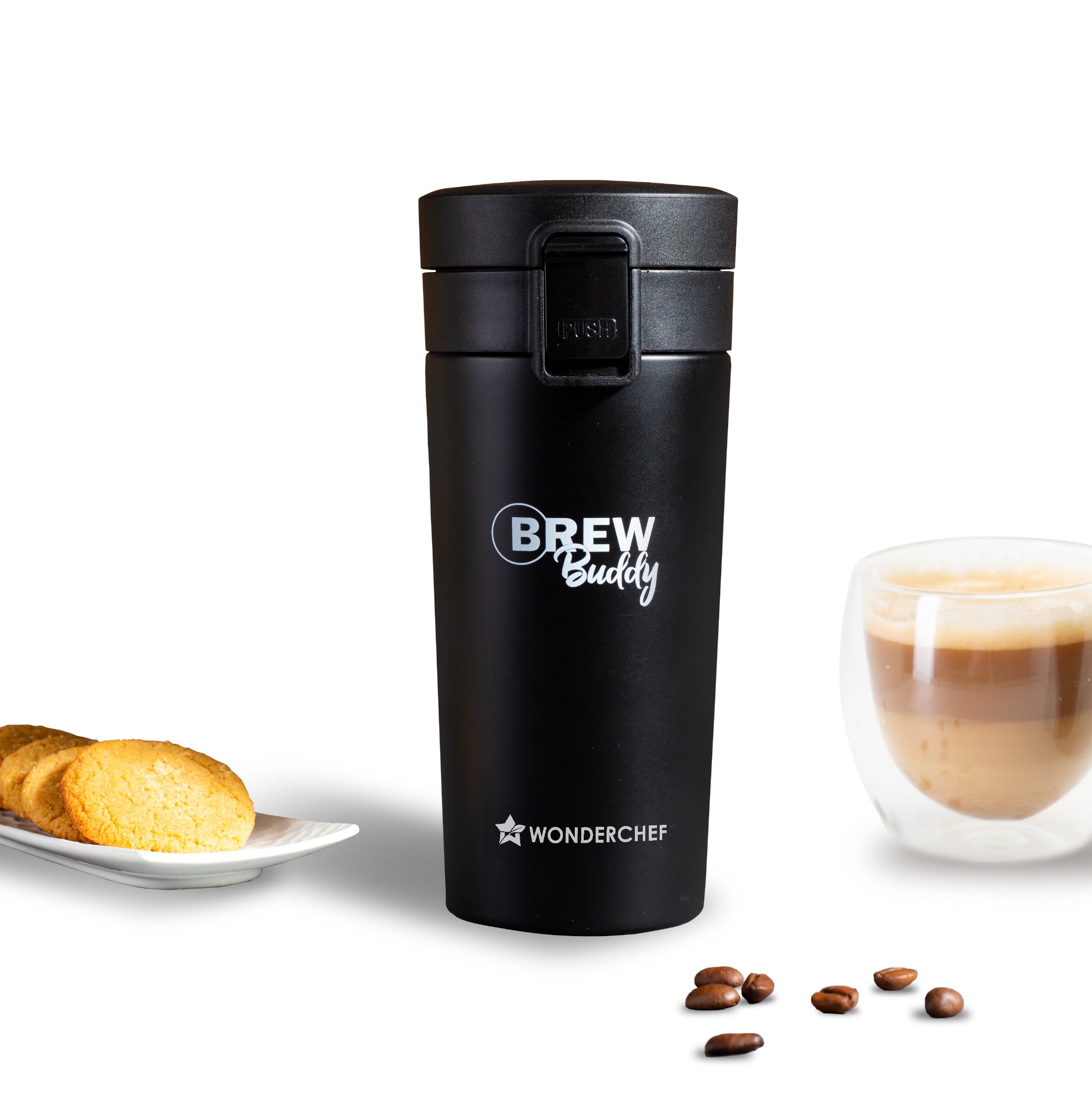 Wonderchef Brew Buddy Portable Coffee Mug | 380 ml | Copper Coated