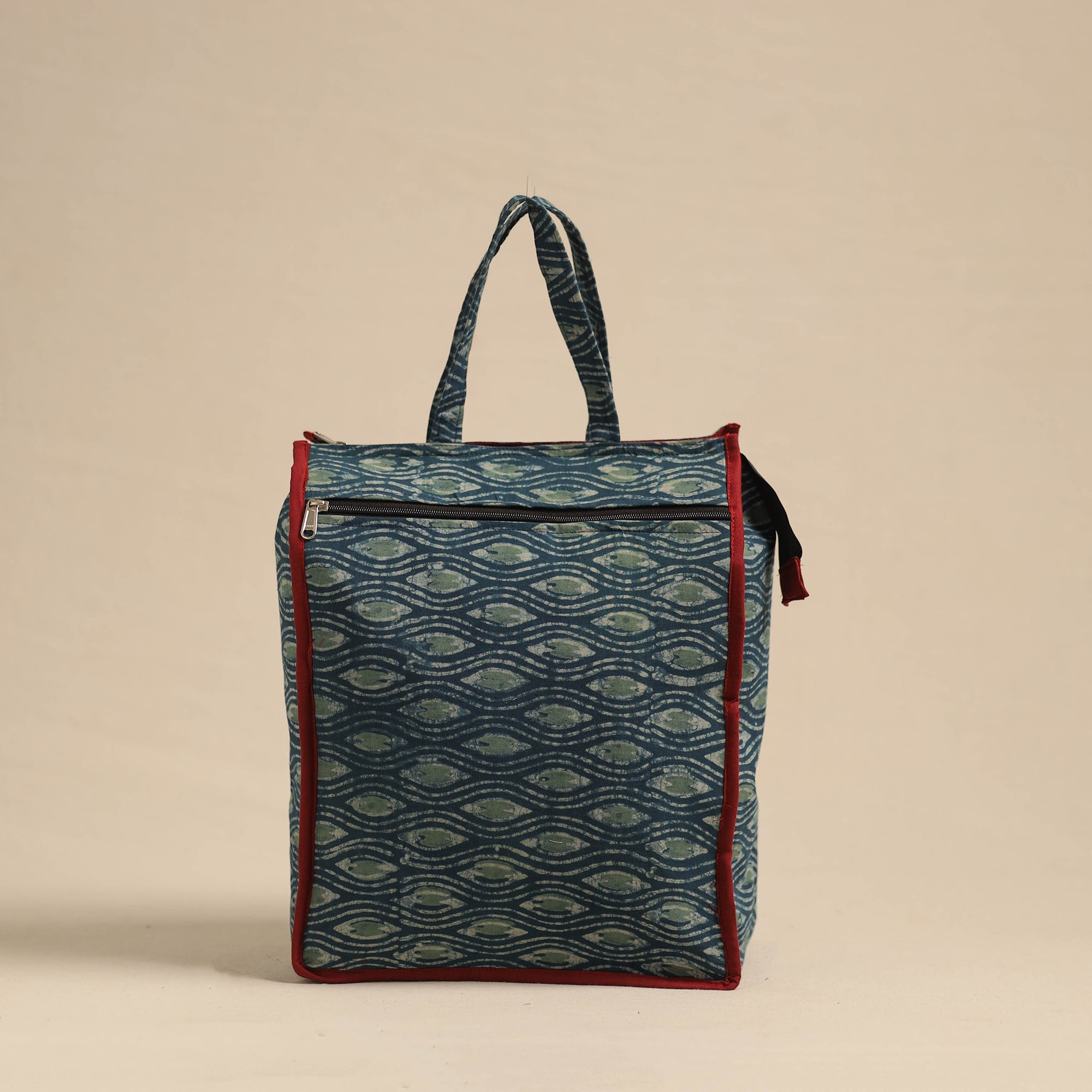 NOORI BAZAR Blue - Eco-Friendly Handmade Cotton Handbag for Women 34