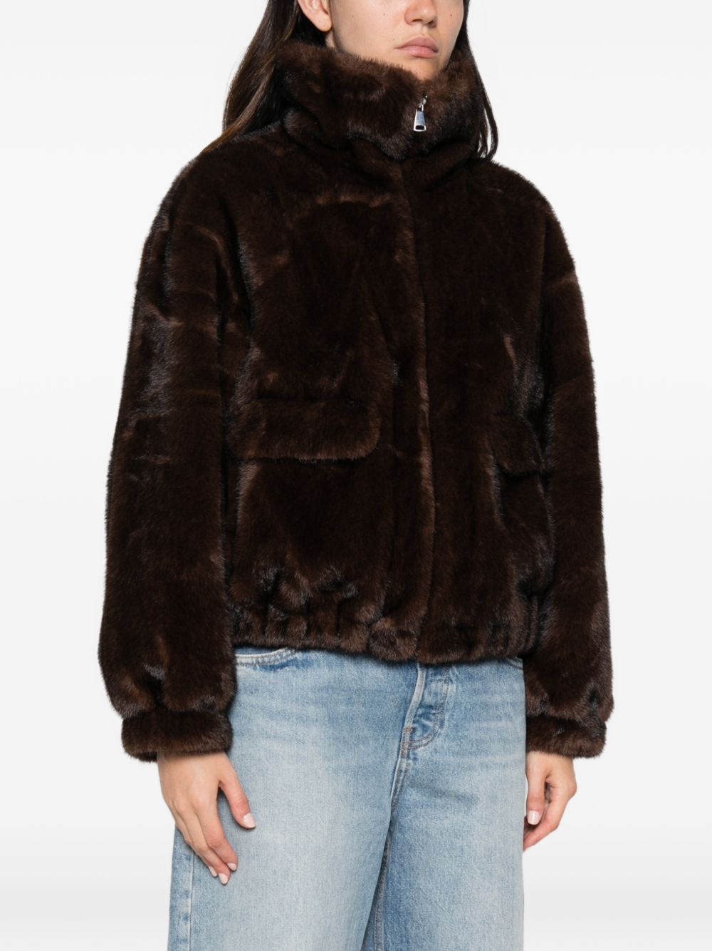 SOSUE Coats BROWN – Polyester 100 % - view 3