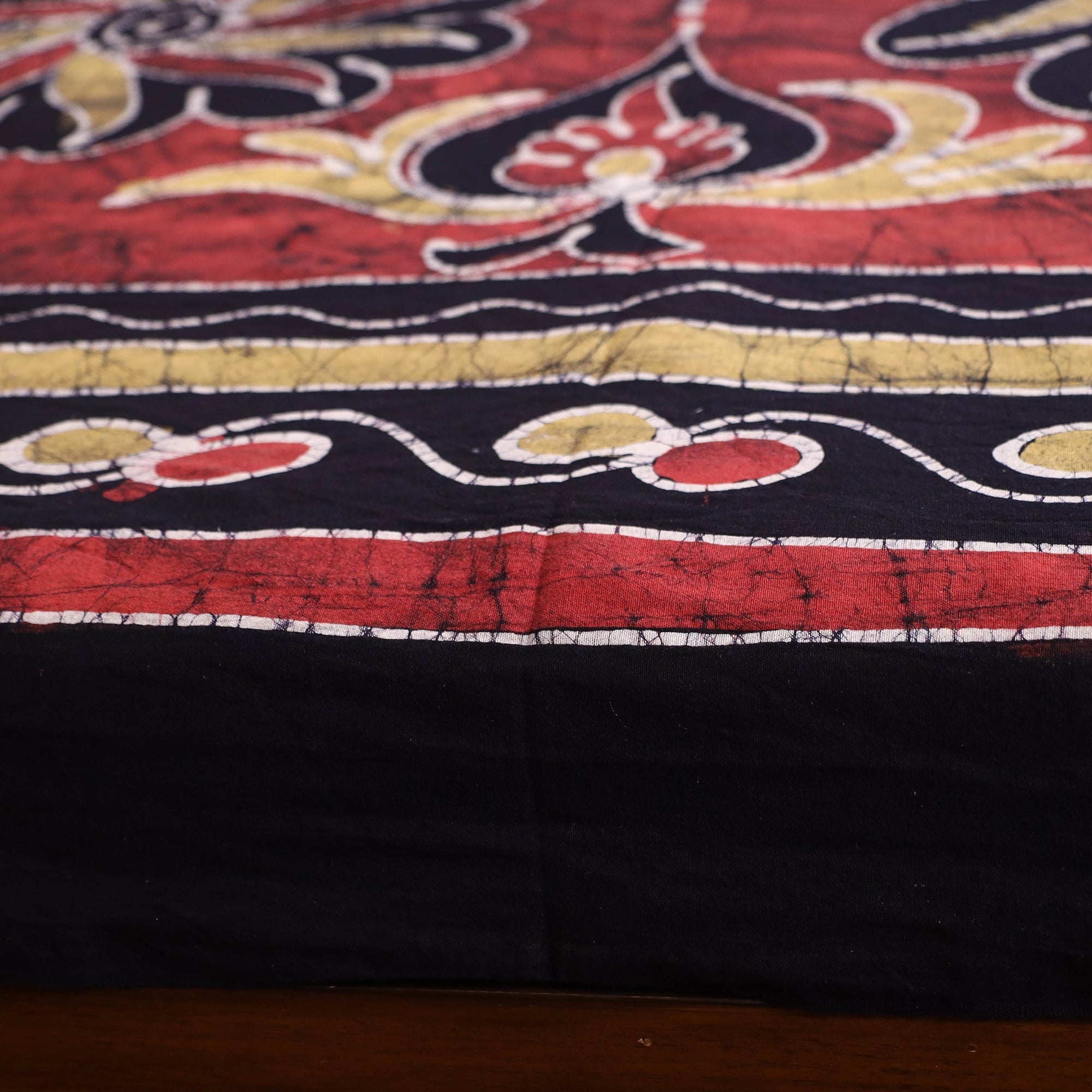 KACHCHH JI CHHAAP Black - Hand Batik Printed Cotton Single Bed Cover (96 x 59 in) 35 - view 4