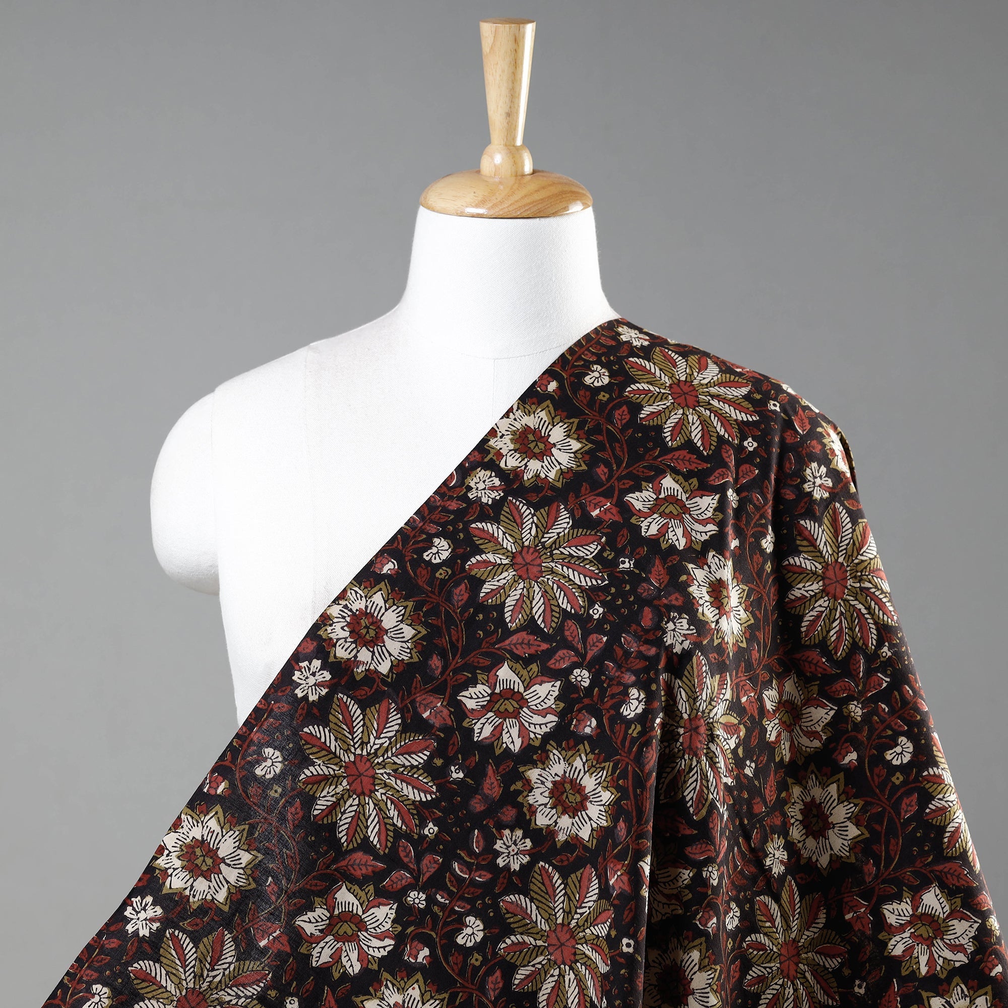 HAVELI CHRONICLES Brown - Jahota Block Printed Cotton Fabric