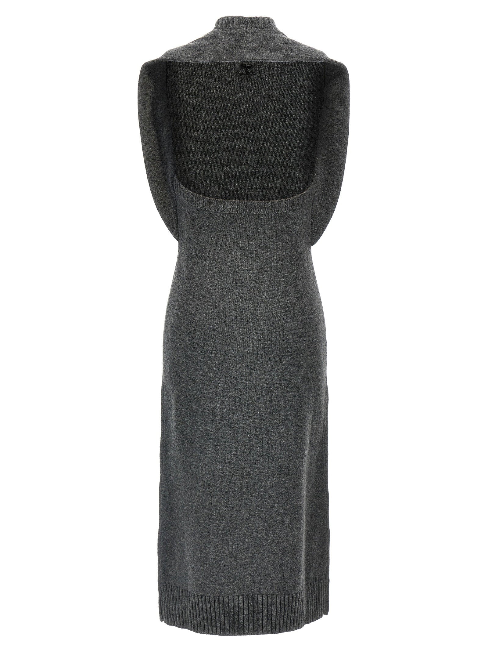 Courreges Over The Shoulder Drapè Dress – 100% wool - view 2