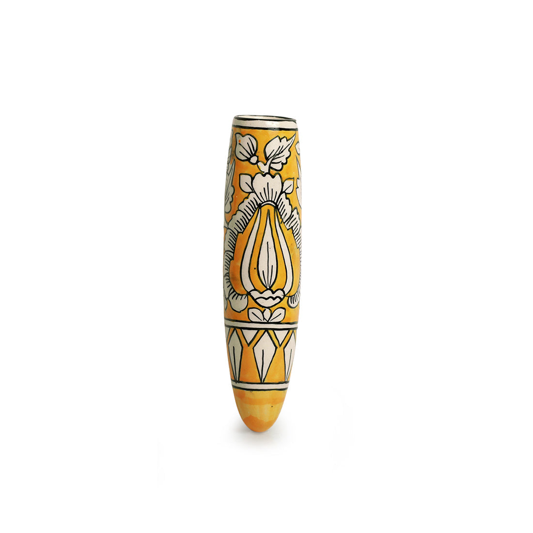 EXCLUSIVELANE 'Mughal Tales' Magnetic Fridge Planter In Ceramic - view 2