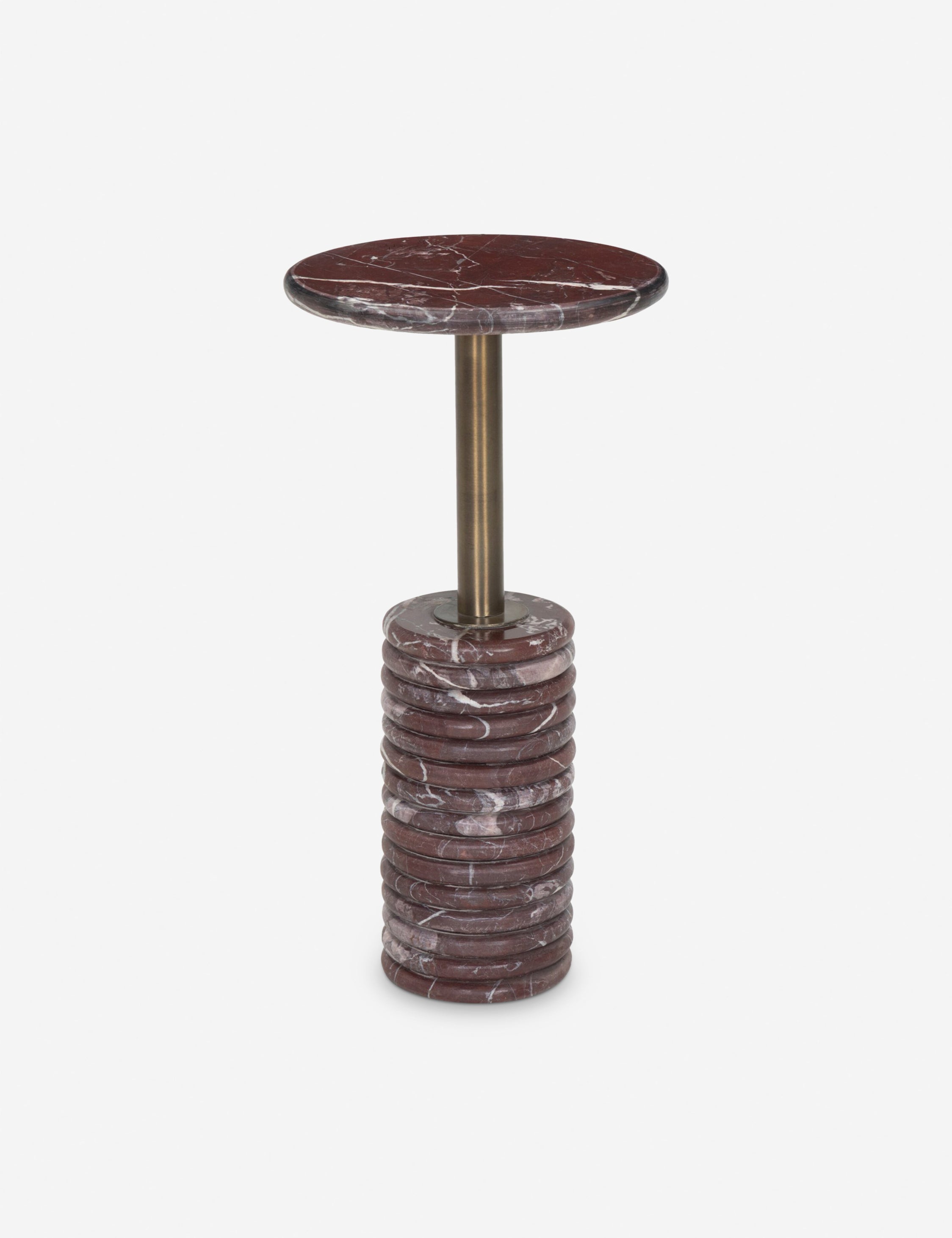 Lulu and Georgia Olwen Side Table – Red Marble