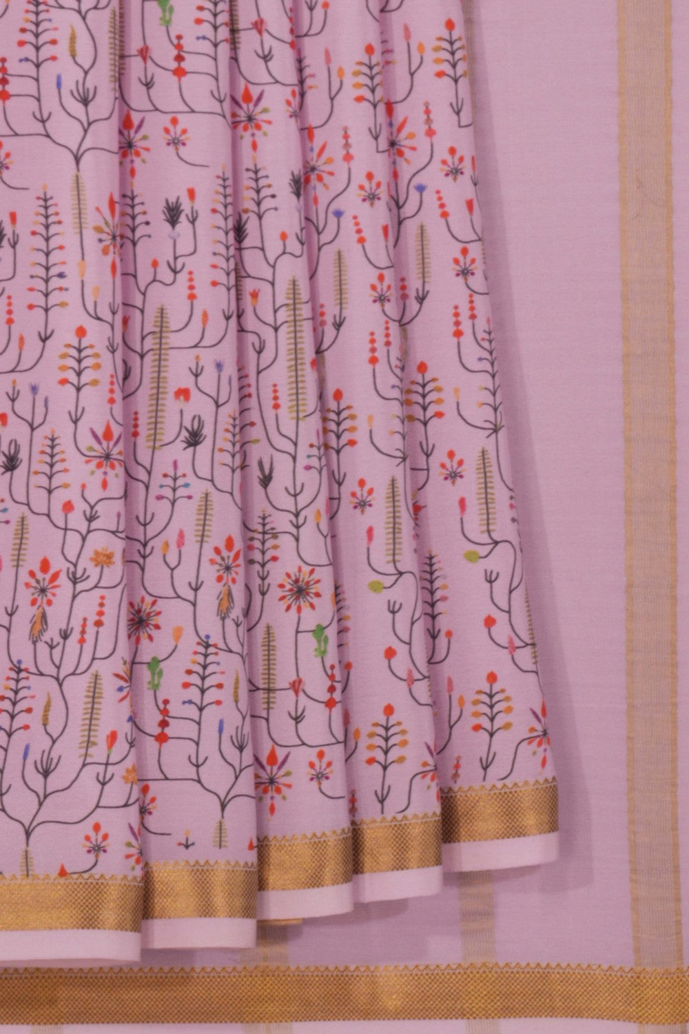Kalanjali Crepe Silk Floral Printed Saree – Women's