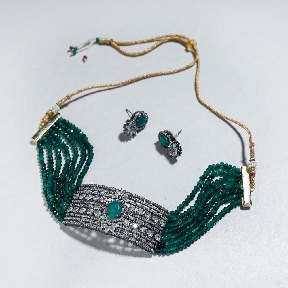 WHITE RIVER STORIES Antique Finish Beadwork Necklace Set - view 2